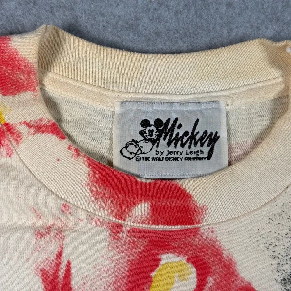 Mickey & Co T‑Shirt Men's XL Beige Minnie Mouse Graphic USA Made Jerry Leigh 90s - Picture 2 of 7
